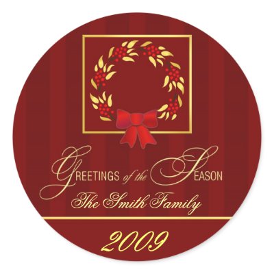 2009 Christmas -  Personalized Sticker Labels by SquirrelHugger