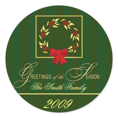 2009 Christmas -  Personalized Sticker Labels by SquirrelHugger