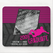 2009 Graduate-Skater Girl (Hot Pink) Mousepad