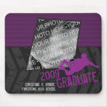 2009 Graduate-Skater Girl (Purple) Mousepad