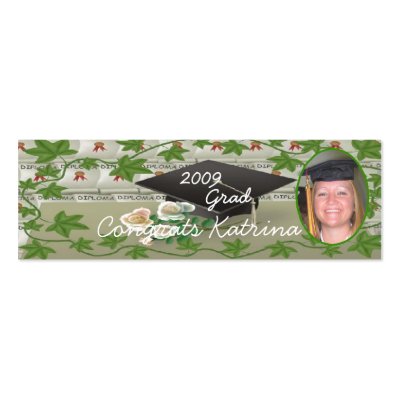 2009 Graduation Photo Bookmark Business Card Templates by dizzypixels