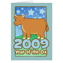 2009 Kids Year of Ox Greeting Cards