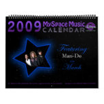 2009 MYSPACE MUSIC CALENDAR featuring MAN-DO