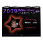 2009 MYSPACE MUSIC CALENDAR featuring SIMPLI LAURI