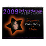2009 MYSPACEMUSIC CALENDAR featuring CHRISTA MCVOY