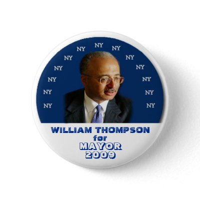 2009 NY Mayor Bill Thompson Pin by elfyboy