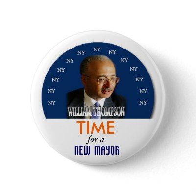 2009 NY Mayor William Thompson pin by elfyboy