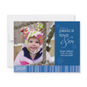 2009 Peace, Love and Joy Holiday Photo Card - Blue invitations by maboles 2009 Peace, Love and Joy Holiday Photo Card - Blue invitations