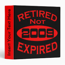 2009 Retired Not Expired Avery Binder binders