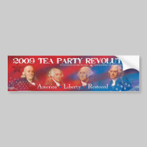 2009 Tea Party Revolution Bumper Sticker bumper stickers