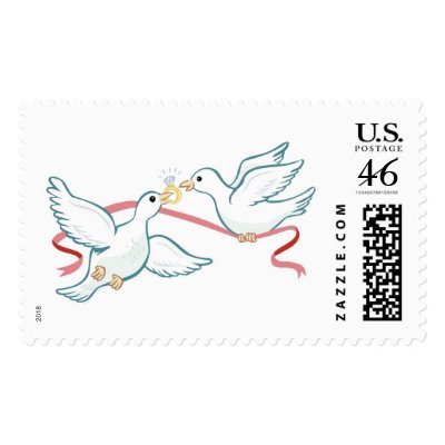 2009 Wedding Rings Postage Stamps by White Wedding