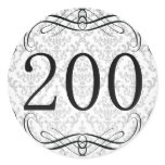 200 Area Code Round Sticker