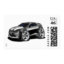 2010-11 Camaro Black-White Car Postage Stamp