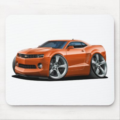 2010-12 Camaro Orange Car Mouse Pads