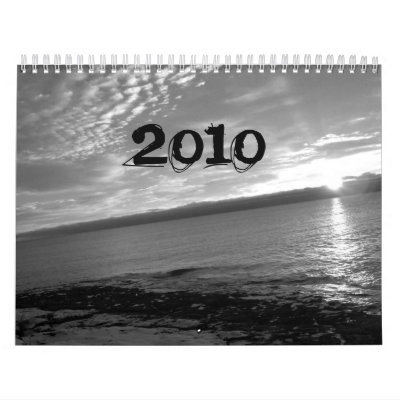 2010 Black and White Calender Wall Calendar by starrynight07