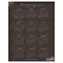 2010 Calendar floral beige brown flyer by BestCards 2010 Calendar floral beige brown flyer