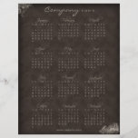 2010 Calendar floral beige brown flyer