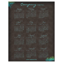 2010 Calendar floral blue green brown flyer by BestCards 2010 Calendar floral blue green brown flyer