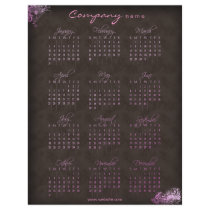 2010 Calendar floral pink brown flyer by BestCards 2010 Calendar floral pink brown flyer