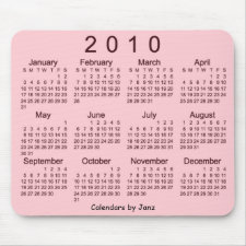 2010 Calendar mousepad