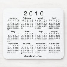 2010 Calendar mousepad