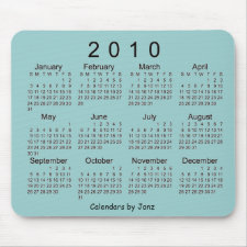 2010 Calendar mousepad