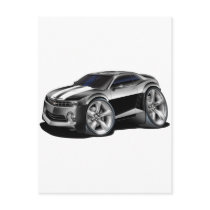 2010 Camaro Black-White Car Postcard