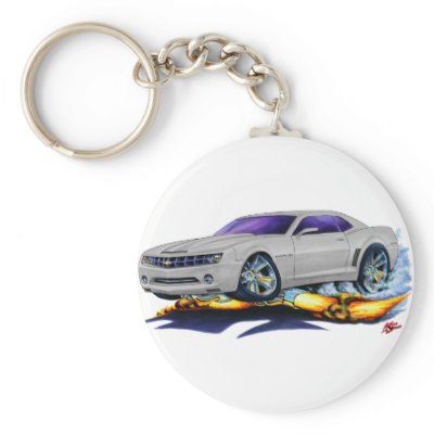 2010 Camaro Silver Car Keychain