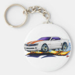 2010 Camaro White-Orange Car Key Chain