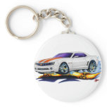 2010 Camaro White-Orange Car Key Chain