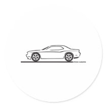 2010 Dodge Challenger Round Stickers