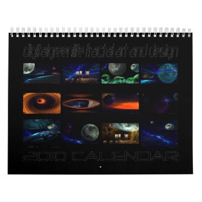 2010 fractal photo-manipulation calendar by digitalgreenlife