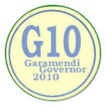 2010 Garamendi Round Stickers