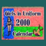 2009 calendar, gilrs in uniform, cartoons, sexy,