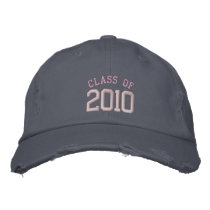 2010 graduation cap in dusty blue with pink font embroidered hats by aslentz 2010 graduation cap in dusty blue with pink font embroidered hats
