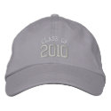 2010 graduation cap in slate gray embroidered hats