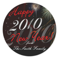 2010 Happy New Year - Personalized Sticker Labels