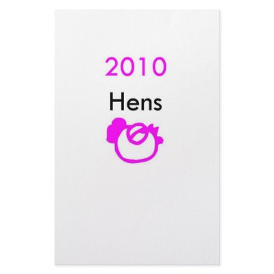 2010 hens personalized stationery by Dillydoo