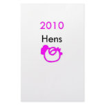 2010 hens personalized stationery