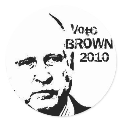 2010 Jerry Brown Round Stickers by elfyboy