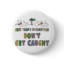 2010 New Year Resolutions Funny Gift buttons