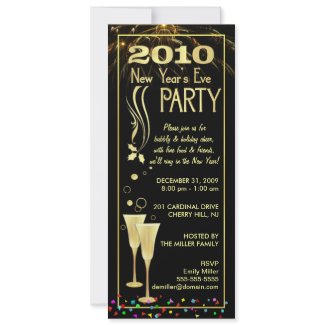 2010 New Year's Eve Party Invitations invitation
