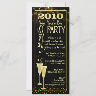 2010 New Year's Eve Party Invitations invitation