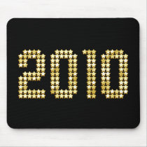 2010 New Years gold stars New Year Gifts mousepads by Funkart 2010 New Years gold stars New Year Gifts mousepads