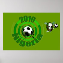 2010 Nigeria Soccer goal circles artwork gear Posters