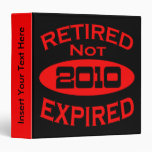 2010 Retirement Avery Binder