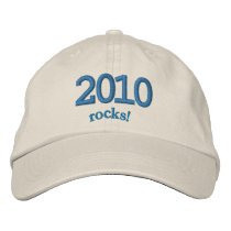 2010 rocks! embroidered hats