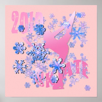 2010 skaters ice skating poster print by WinterGames