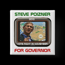 2010 Steve Poizner for Governor square button by elfyboy 2010 Steve Poizner for Governor square button