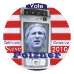 2010 Steve Poizner Round Stickers